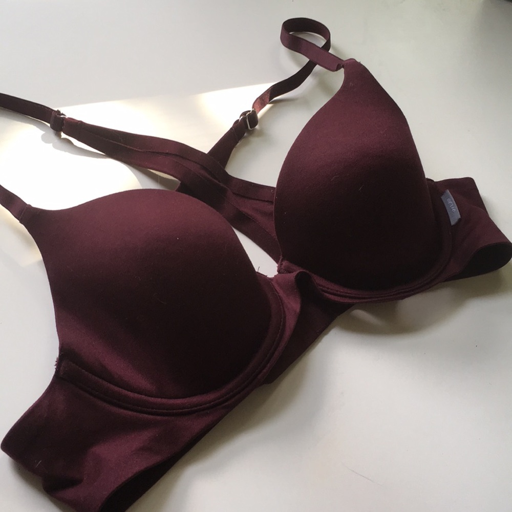 Aerie Sunnie Racerback Bra in Burgundy 34A